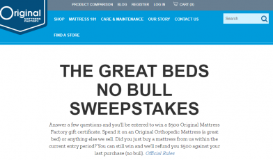 Original Mattress Factory Survey