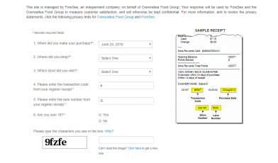 Overwaitea Foods Survey