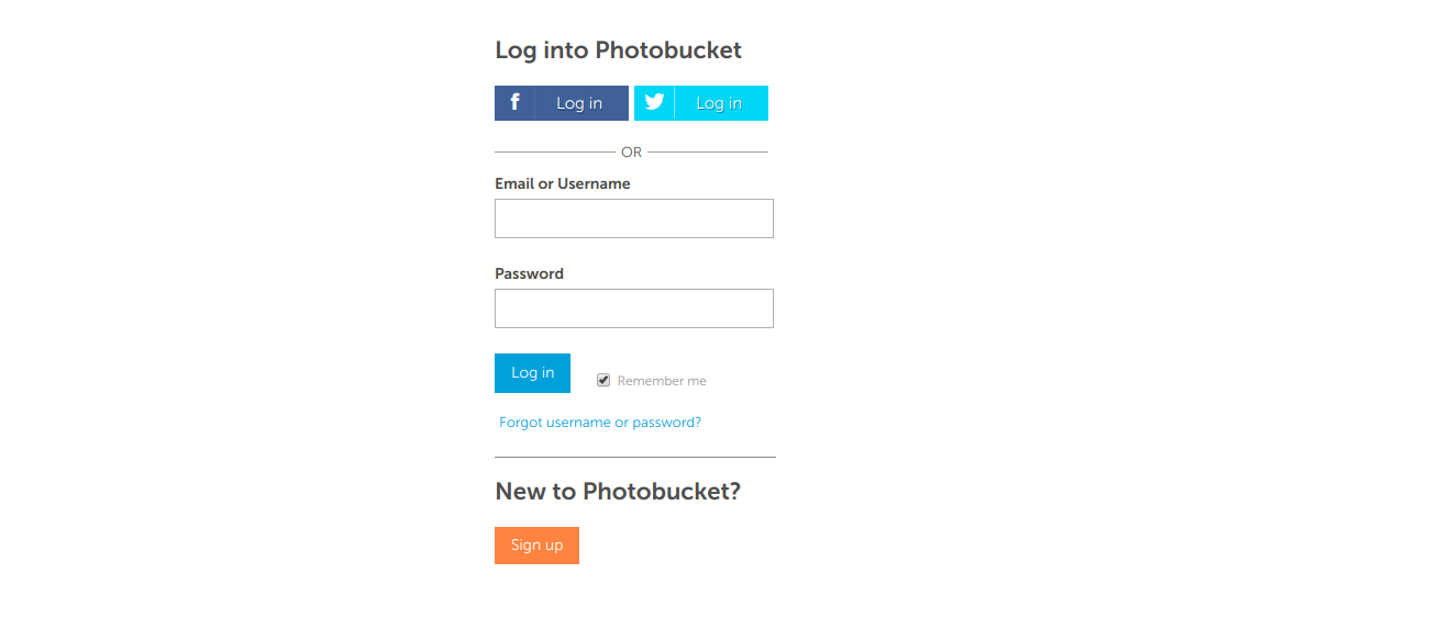 Photobucket Login