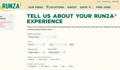 Runza Survey 2020