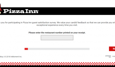 Take Pizza Inn Guest Survey