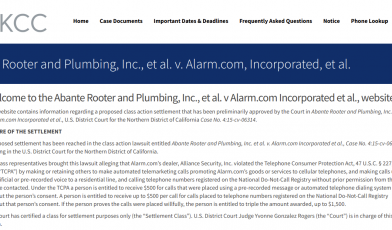 alarmtcpaclassaction settlement claim logo