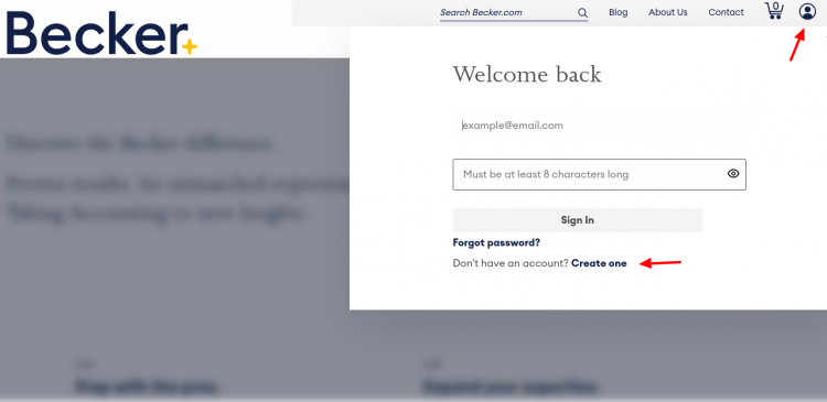 becker-professional-account-login-process