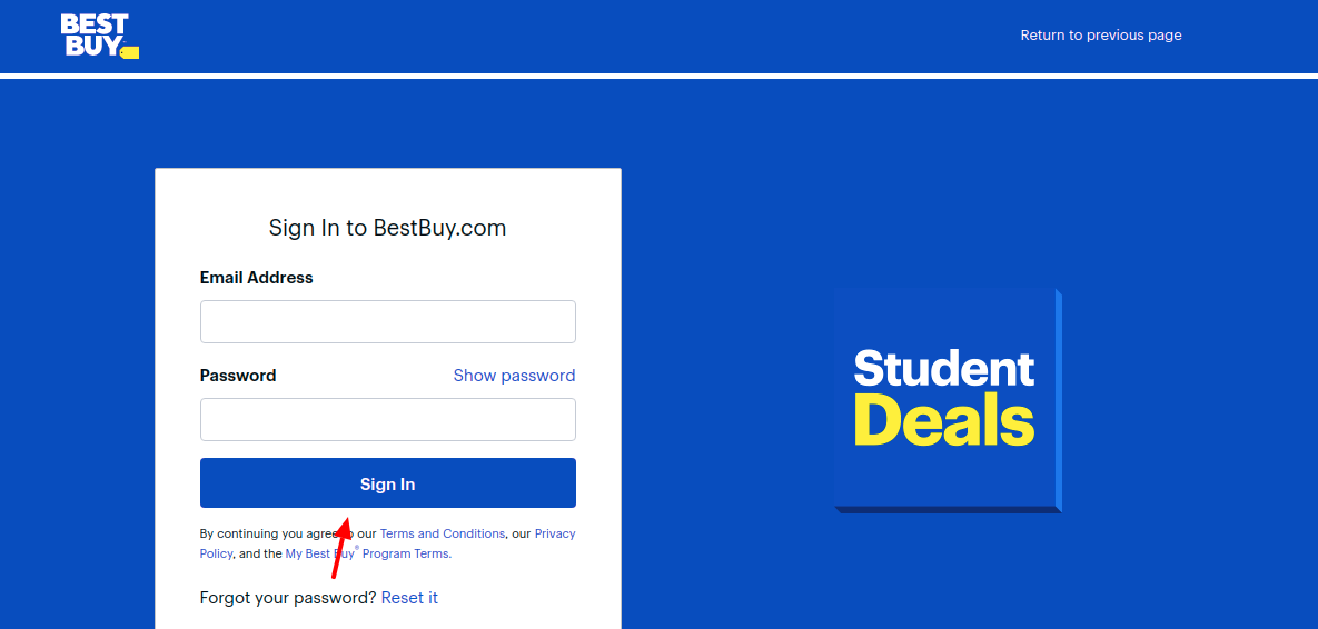 best buy student Sign In
