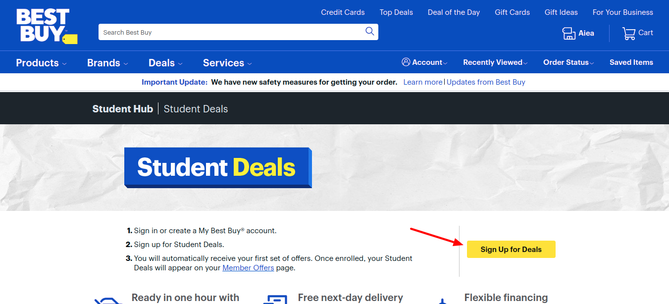 best buy student Sign Up