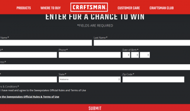 craftsman dream bid sweepstakes logo