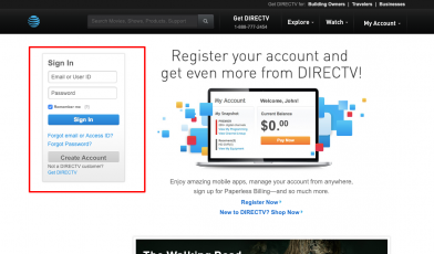 directv login guide