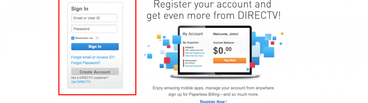 directv login guide