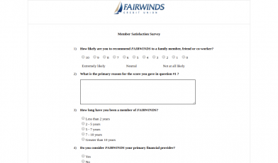 fairwinds credit union survey logo