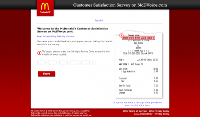 mcdonalds customer survey