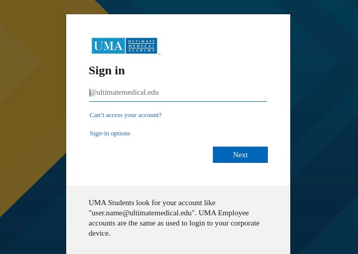 uma learning login