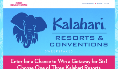 ​kalahari housekeeping sweepstakes logo