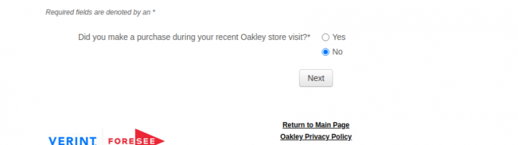 Oakley Survey