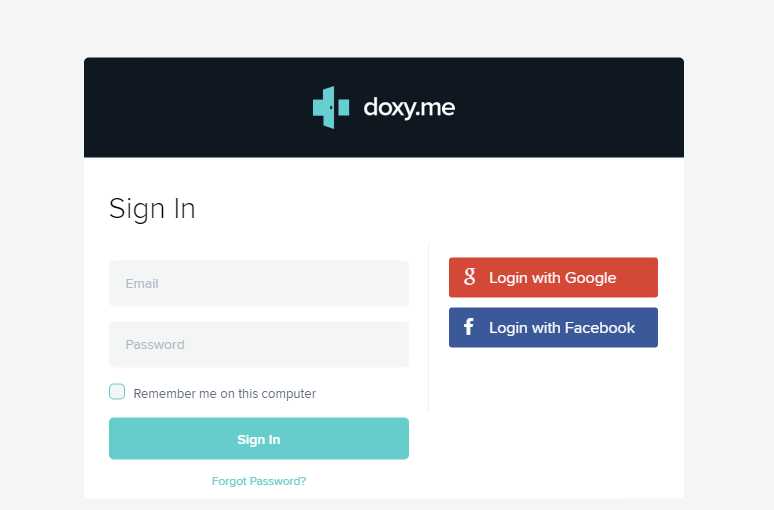 doxy me login
